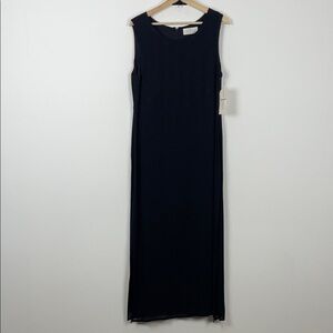 Vtg First Issue By Liz Claiborn Whimsgoth Crepe Women's 14 Sleeveless Maxi Dress
